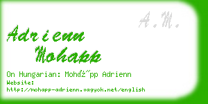 adrienn mohapp business card